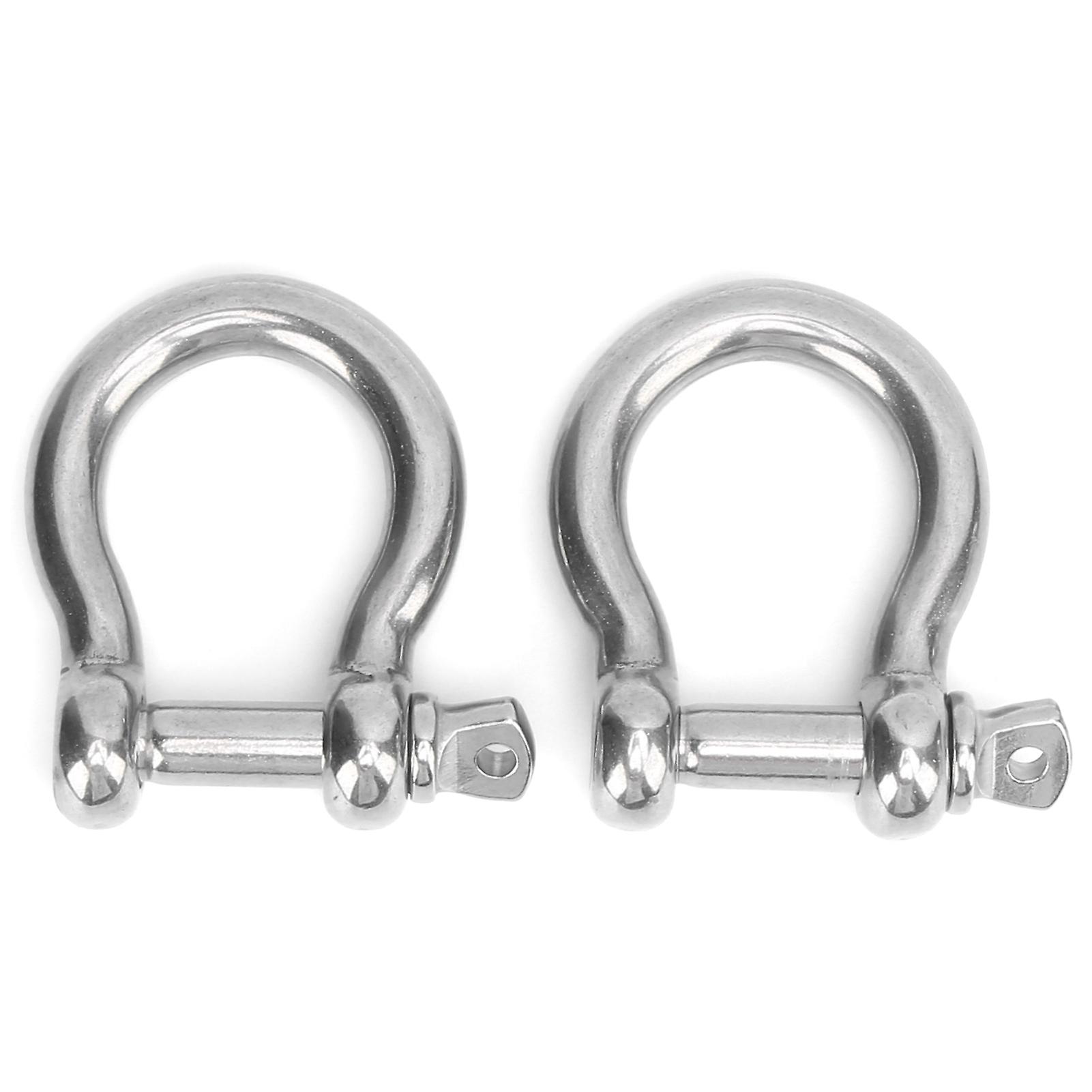 2pcs Bow Shackle Stainless Steel Strong Load Capacity D-ring Anchor For Camping Hiking Outdoor Sports(m12 520kg Load )