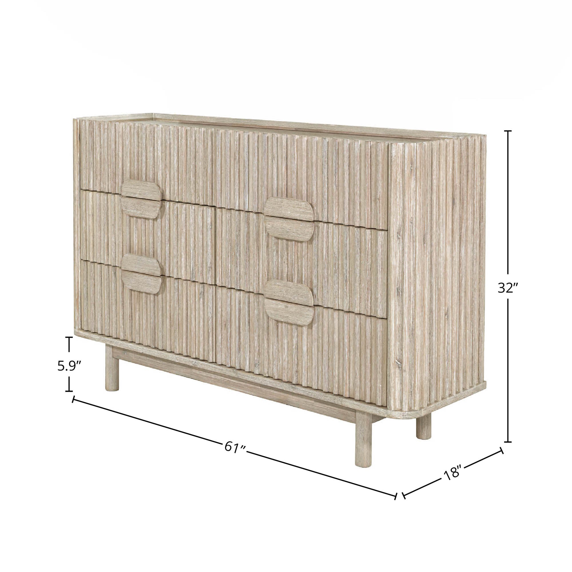 Oasis 6 Drawer Dresser