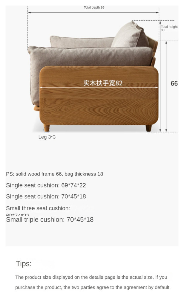 Oak Nordic Solid Wood Sofa   Midcentury   Sofas   by GVAwood  Houzz