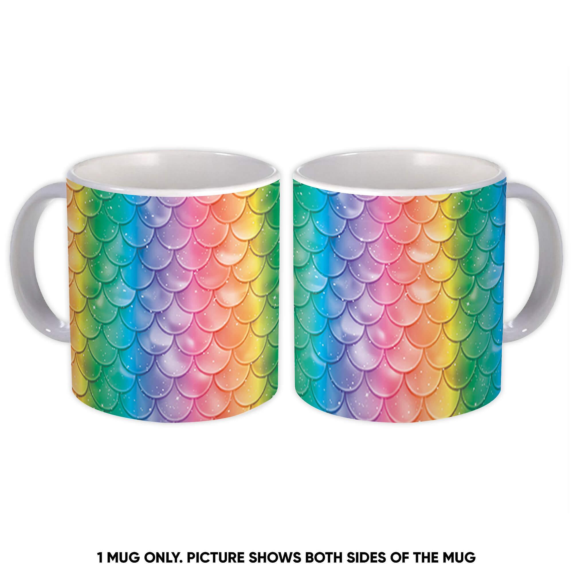 Gift Mug: Rainbow Scales Mermaid Little