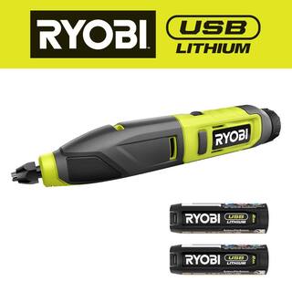 RYOBI USB Lithium Power Carver Kit and USB Lithium 2.0 Ah Lithium-ion Rechargeable Battery FVH51K-FVB01