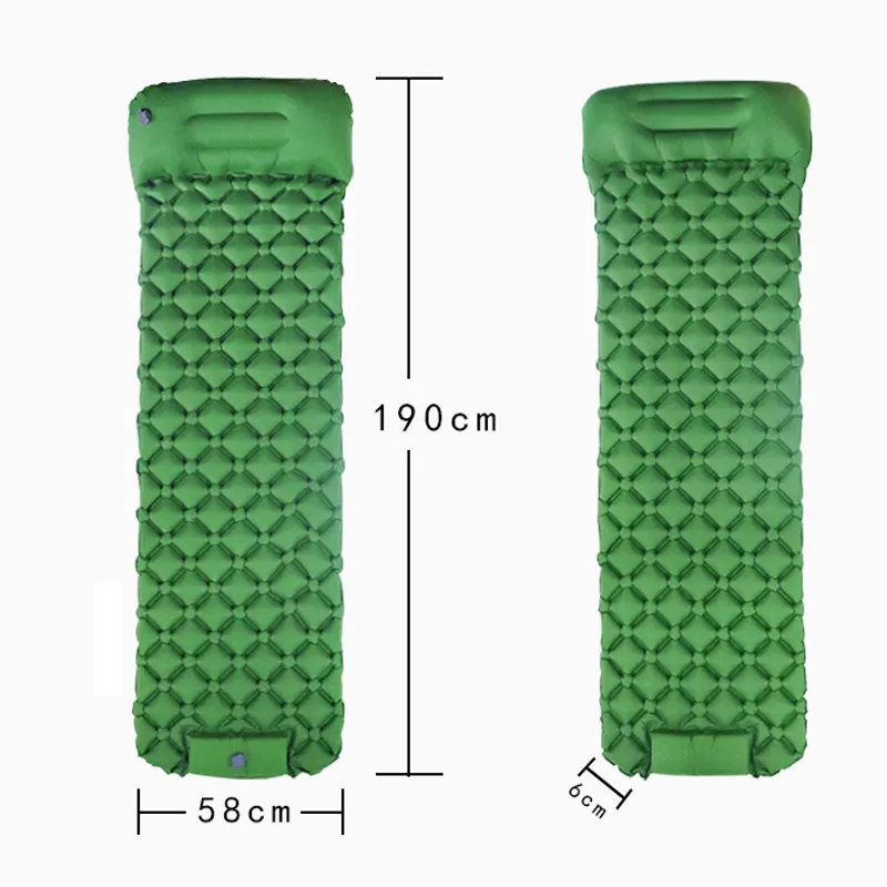 Waterproof Camping Foot Pump Inflatable Mattress Ultralight Inflatable Sleeping Pad Camping Air Mattress