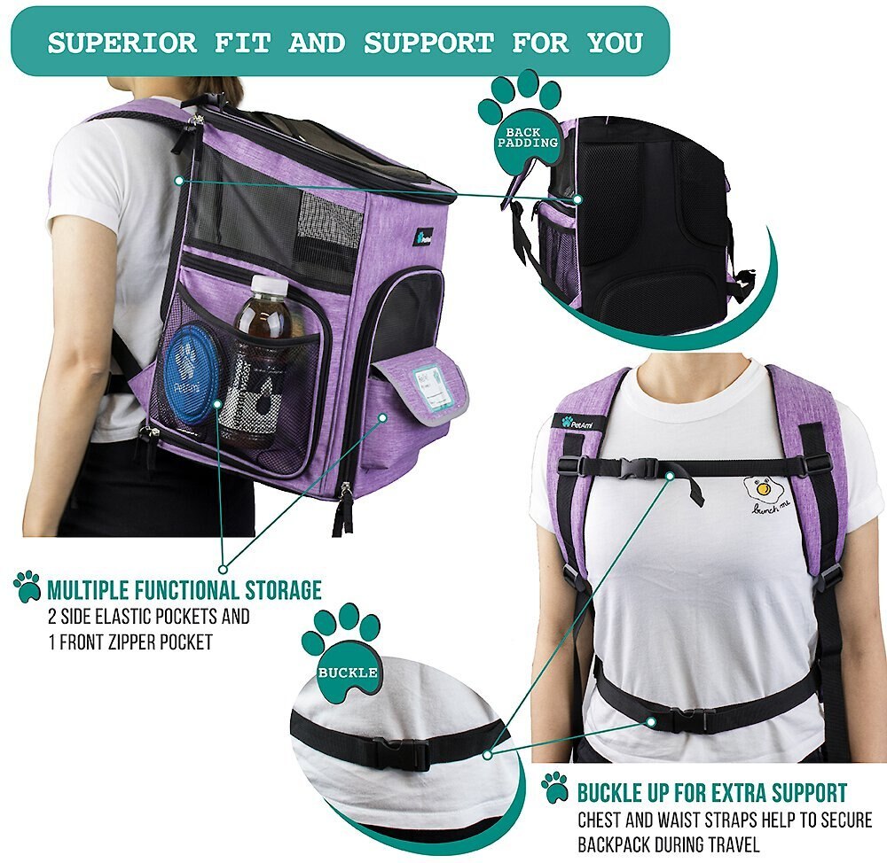 PetAmi Airline Approved Backpack Dog and Cat Carrier