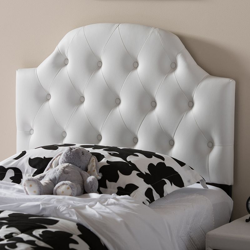 Baxton Studio Morris Faux Leather Scalloped Twin Headboard