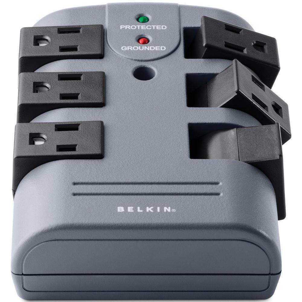 Belkin 6-Outlet Pivot-Plug Surge Protector Wall Tap BP106000