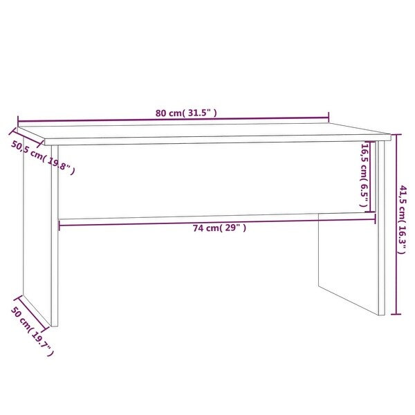 Coffee Table Concrete Gray 31.5