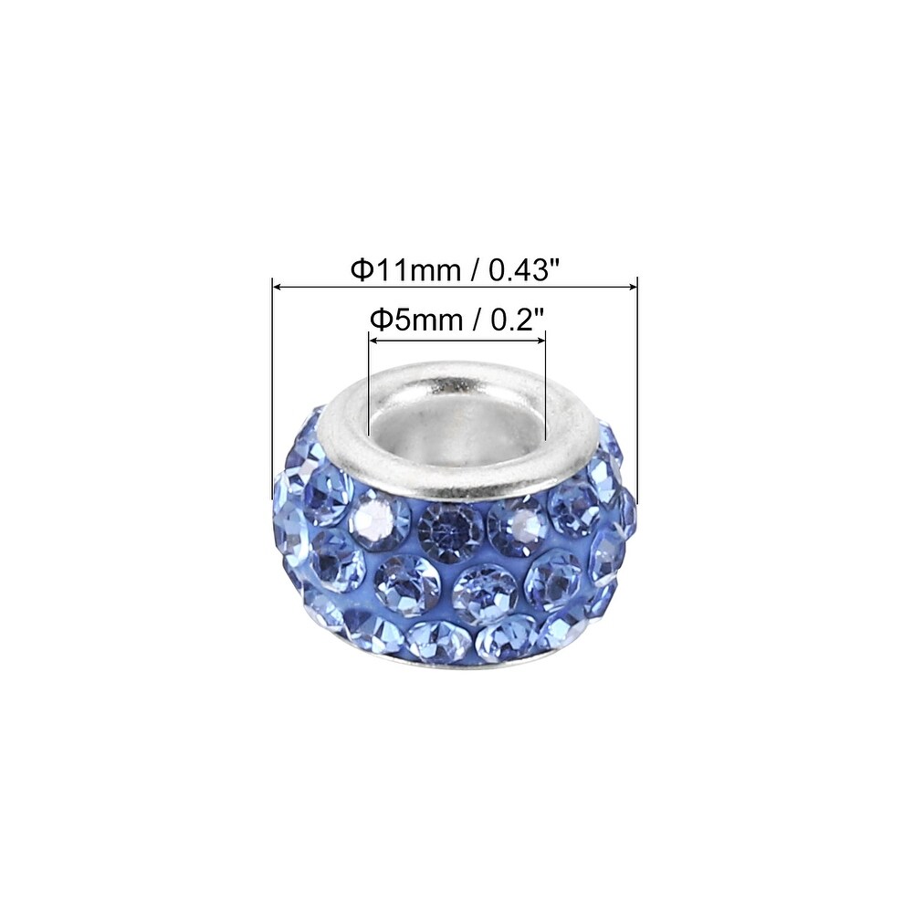 5mm Clay Spacer Beads  100 Pcs Rhinestone European Polymer Bead