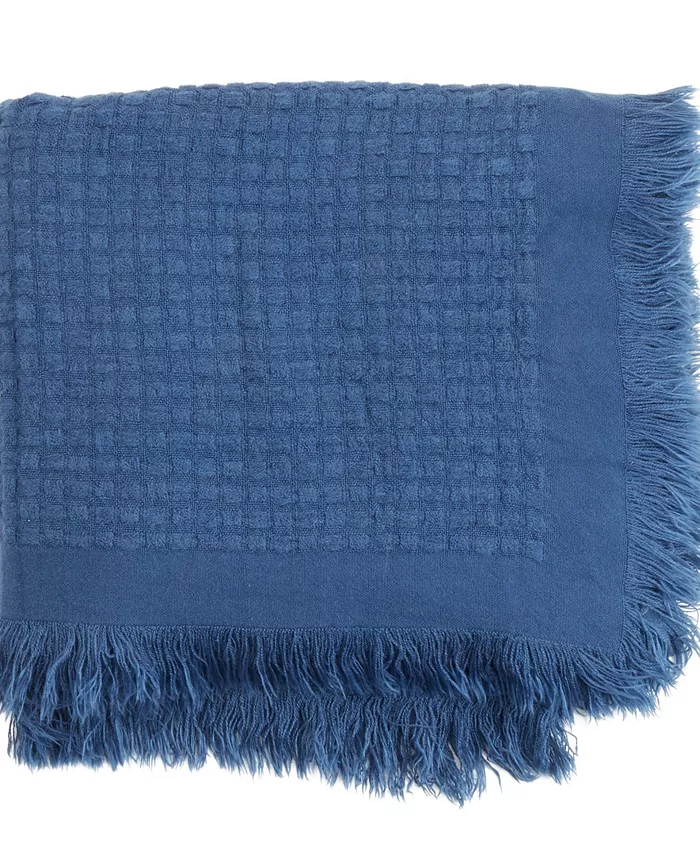 Saro Lifestyle Waffle Weave Throw， 50 x 60