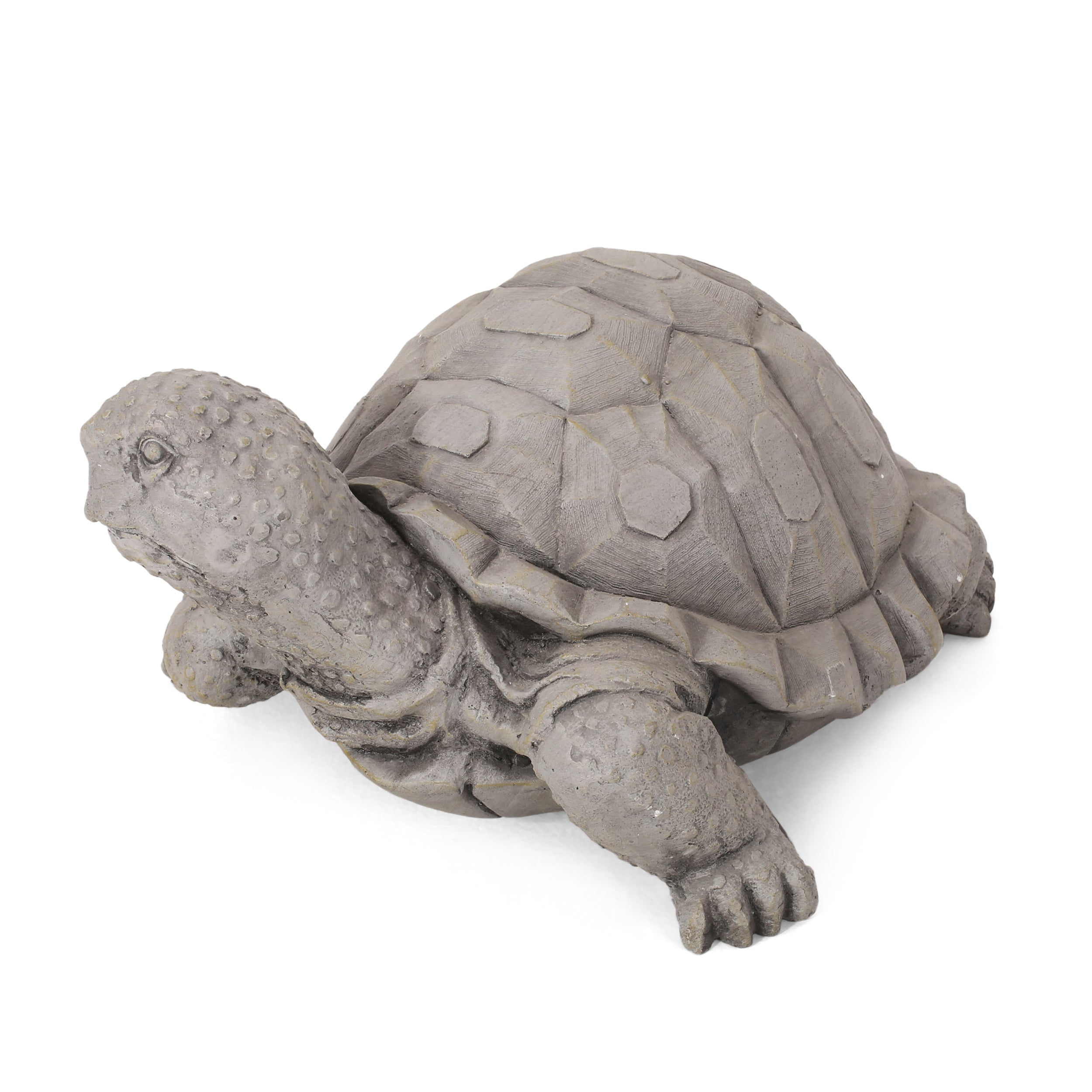 Delphos Outdoor Turtle Garden Statue, Dark Gray