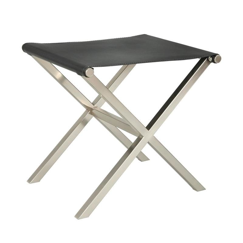 angelo:HOME Ottoman/Stool/Table - Thad (black/nickel)