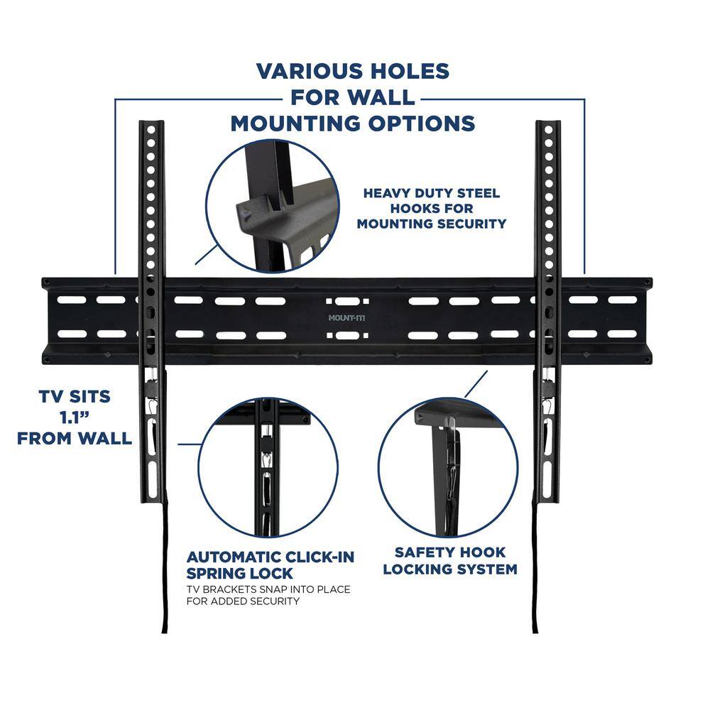 mount-it! Fixed TV Wall Mount for 37 in. to 70 in. Screens MI-13050XL