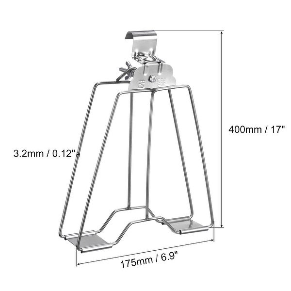 17x 6.9 x 0.12 Inch Stainless Steel Roasting Clamp Tongs with Screw