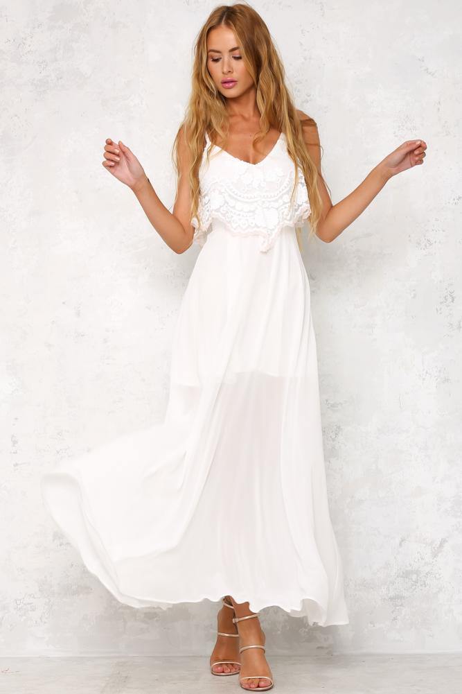 Heard A Rumour Maxi Dress White