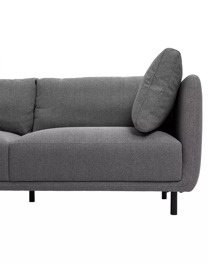 Armen Living Serenity 79 Polyester with Metal Legs Sofa