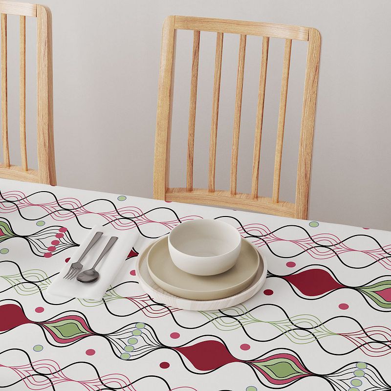 Rectangular Tablecloth， 100% Cotton， 52x104， Floral 99