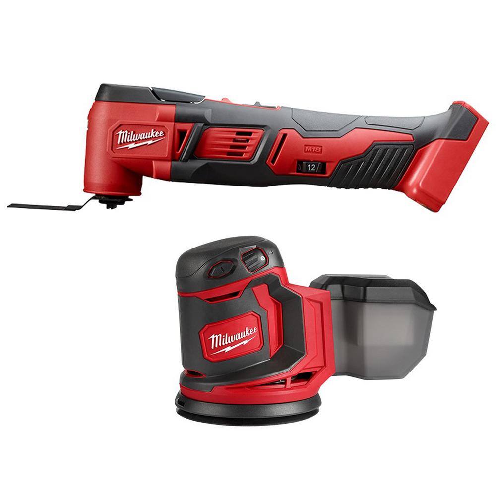 MW M18 18V Lithium-Ion Cordless Oscillating Multi-Tool with Random Orbit Sander 2626-20-2648-20