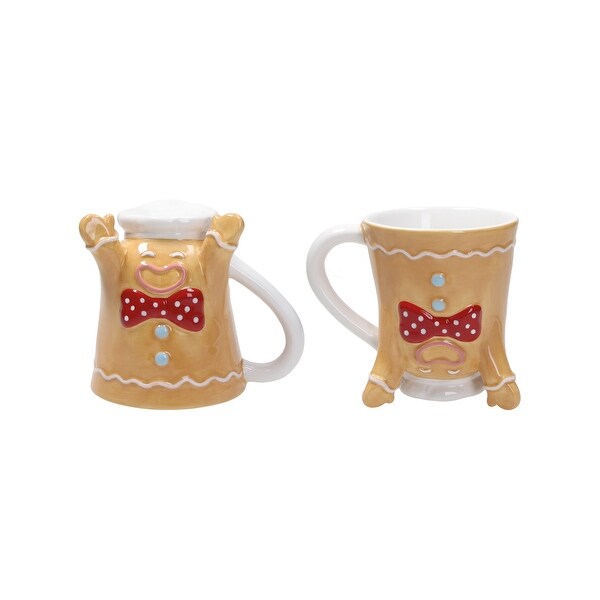 Tognana by Widgeteer Gingerbread Up and Down Mug，Set of 2