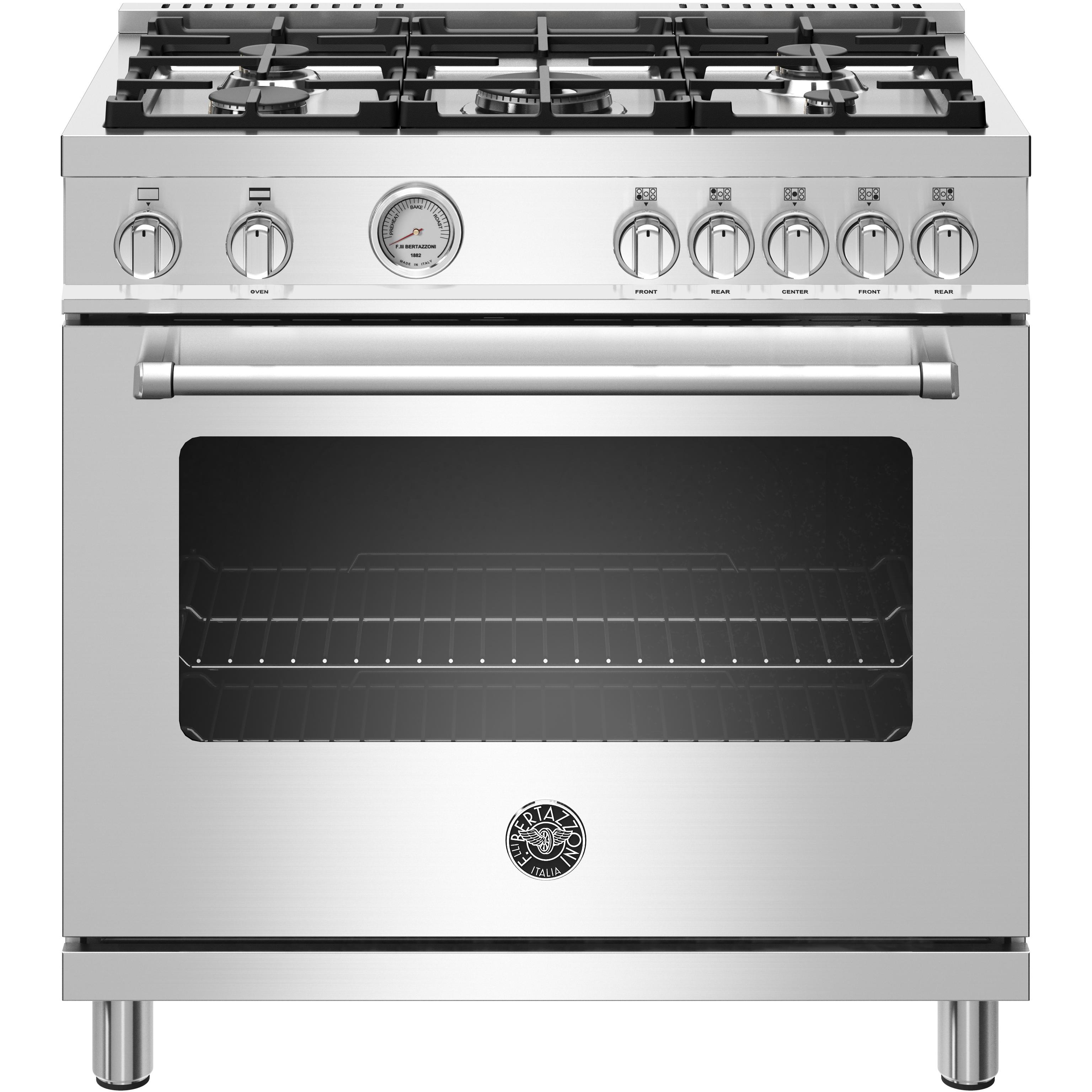 Bertazzoni 36-inch Freestanding Gas Range with Convection MAST365GASXE