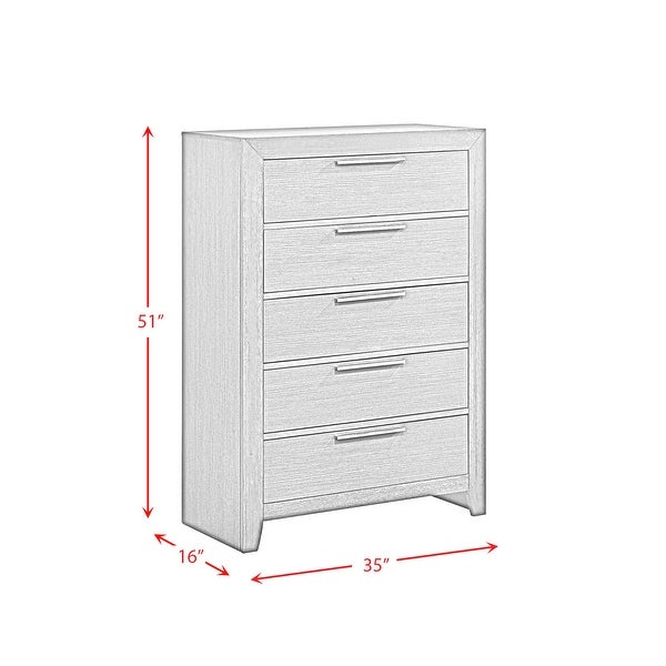 Picket House Furnishings Myla 5-Drawer Chest in Grey - - 32945565