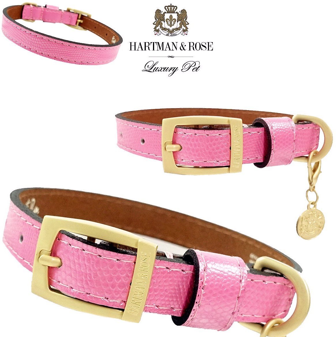 Hartman and Rose Park Avenue Leather Dog Collar