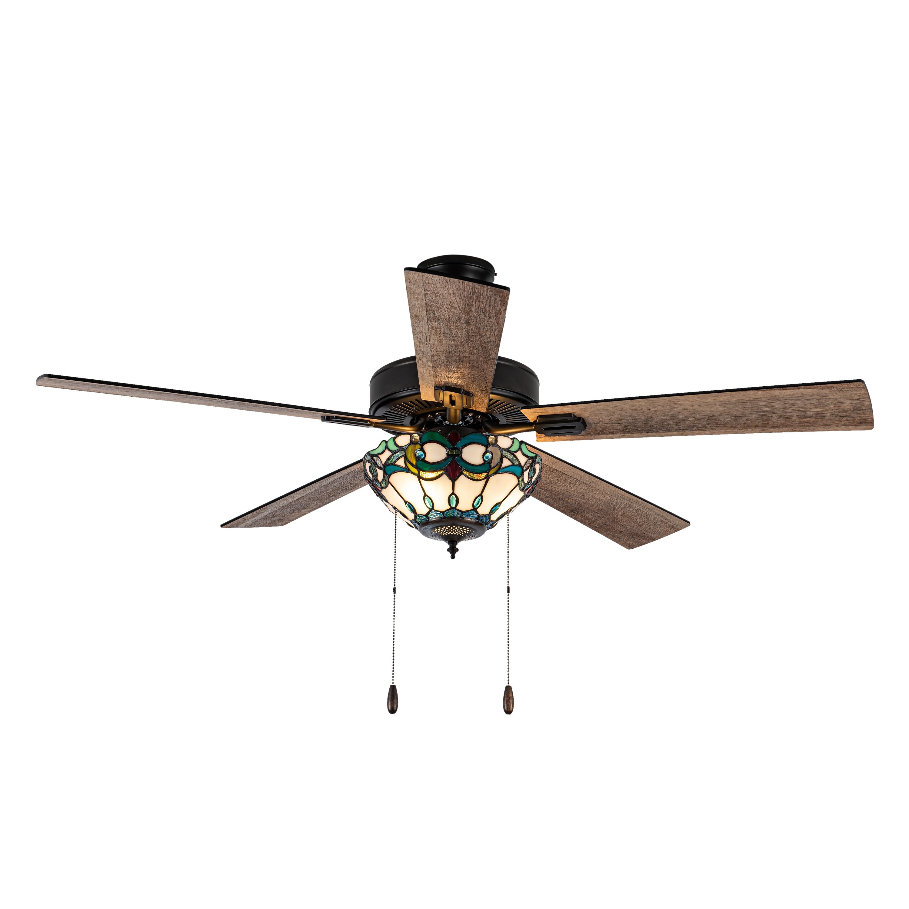 a River of Goods Oil-Rubbed Bronze and Stained Glass 52-Inch 3-Light Remote-Controlled Ceiling Fan Shopping - The Best Deals on Ceiling Fans | 40803857