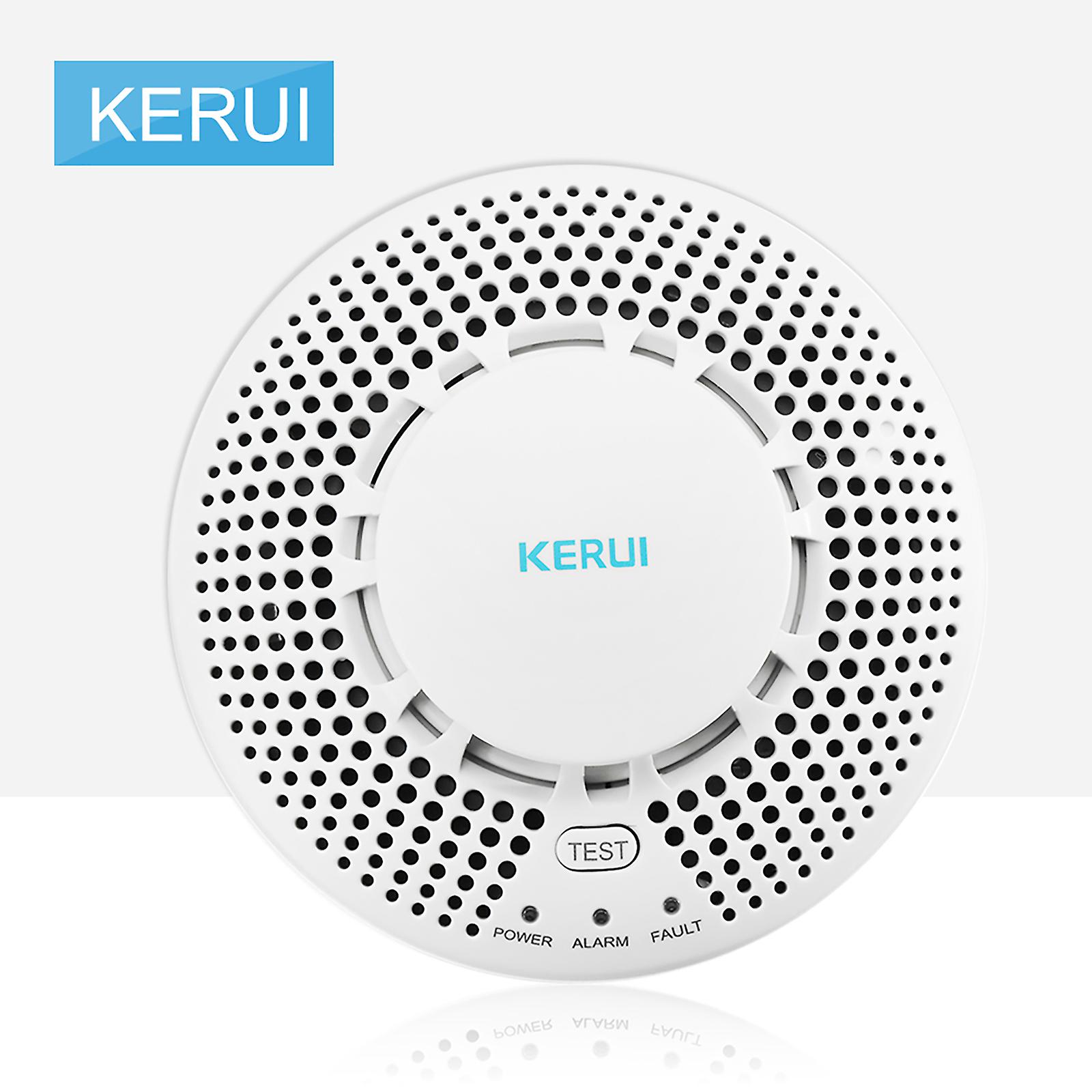 White Kerui Sd05 433mhz Wireless Photoelectric Smoke Alarm High Sensitive Wireless Alarm System Security Smoke Detector Fire Protection Sensor For Hom