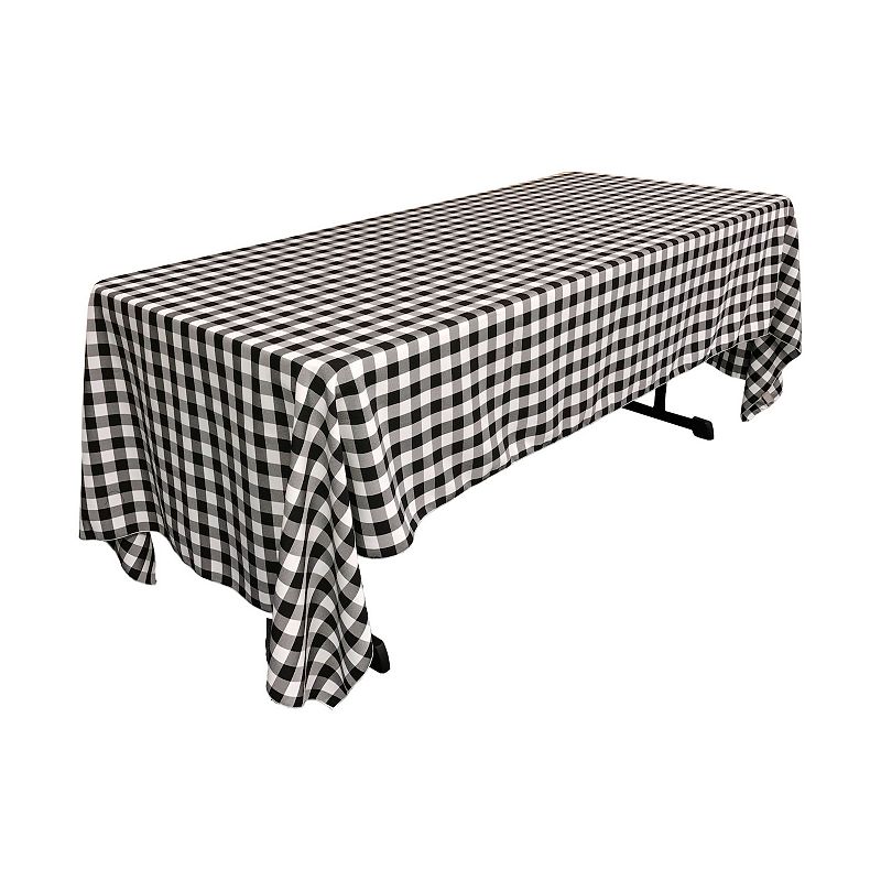 Polyester Gingham Checkered 60 By 126-inch Rectangular Tablecloth