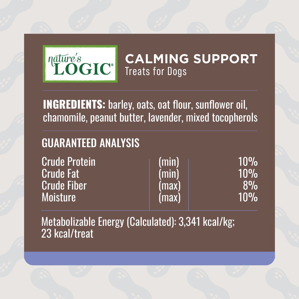 Nature's Logic Calming Support Biscuits Dog Treats， 12-oz bag