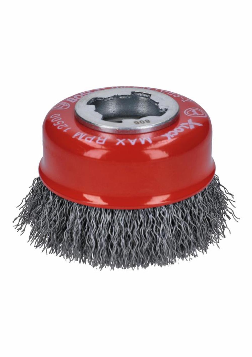 Bosch 3 In. Wheel Dia. X-LOCK Arbor Carbon Steel Crimped Wire Cup Brush WBX318 from Bosch