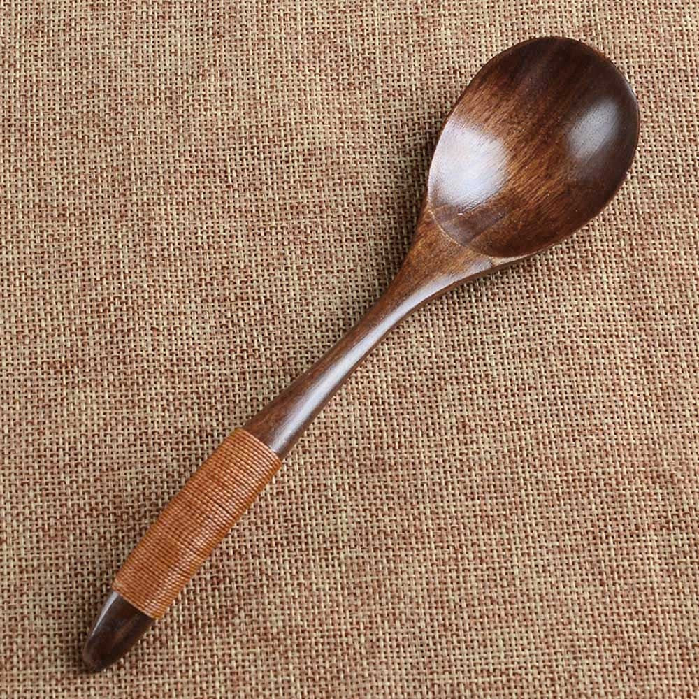 Toyfunny Lot Wooden Spoon Bamboo Kitchen Cooking Utensil Tool Soup Teaspoon Catering