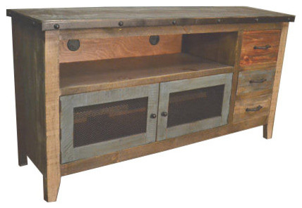 62 quotWide TV Stand Media Center   Contemporary   Entertainment Centers And Tv Stands   by Crafters and Weavers  Houzz