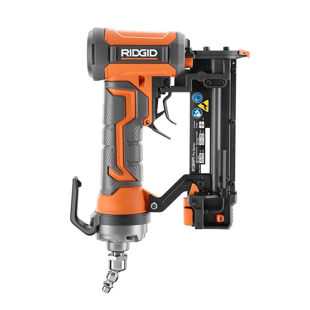 RIDGID Pneumatic 18-Gauge 2-18 in. Brad Nailer and 23-Gauge Headless Pin Nailer R213BNF-R138HPF