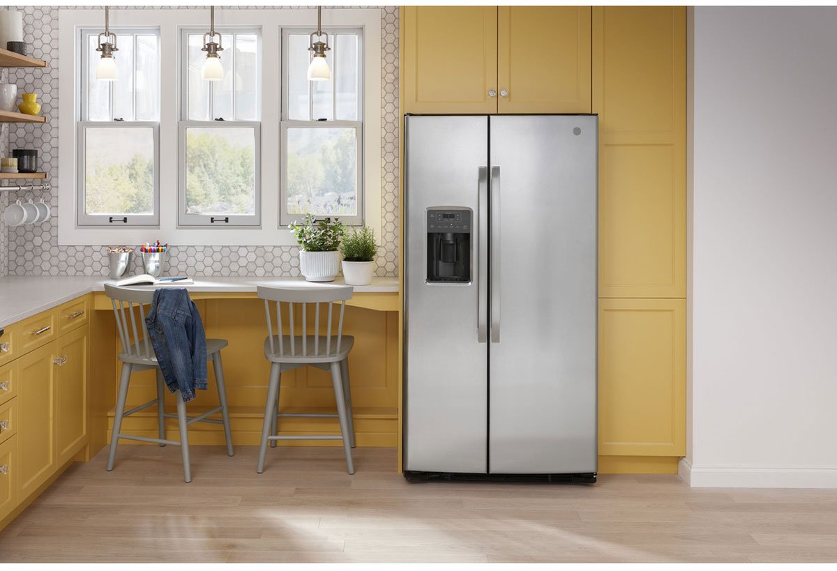 GE ENERGY STAR 25.3 Cu. Ft. Fingerprint Resistant Stainless Steel Side-By-Side Refrigerator