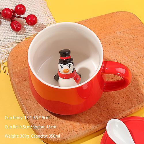 Valentine's Day Gift Creativity 3d Cartoon Cup Snowman Elk Mugs Coffee  Milk Breakfast Cups Water Juice Mug Office Supplies