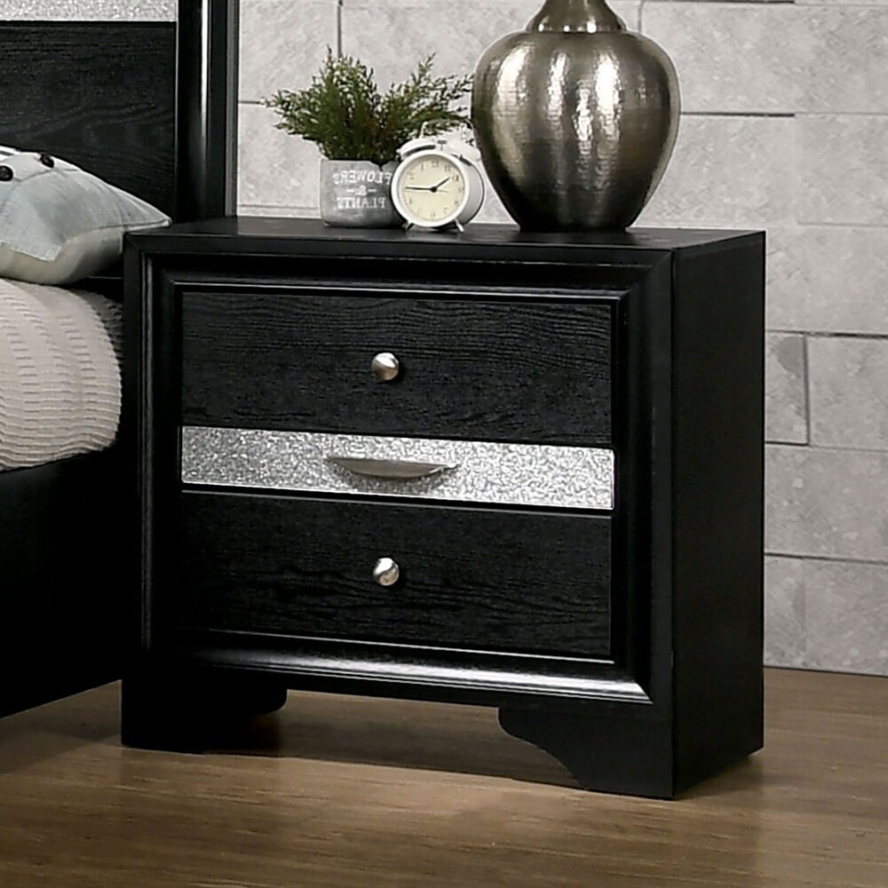 Modern Nightstand  Hidden Jewelry Drawer  Bedside Table for Bedroom