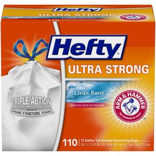 Hefty Ultra Strong 13 Gal. Clean Burst Tall Kitchen Trash Bags (110-Count) 00E8840600AA