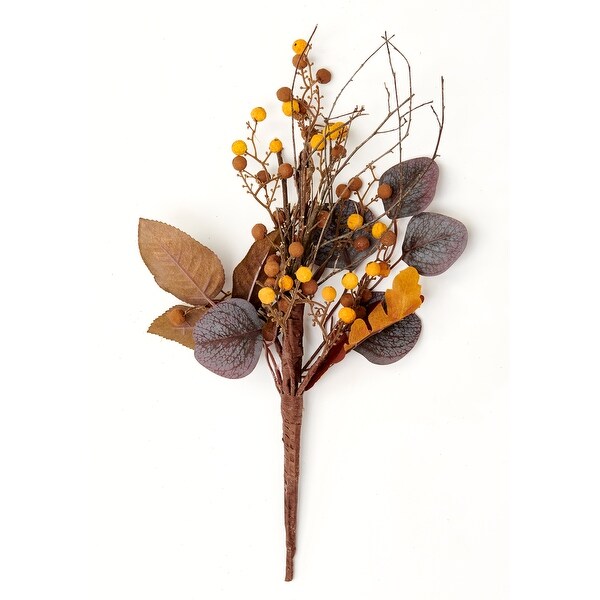 15 Fall Berries and Leaves Spray，Set of 3