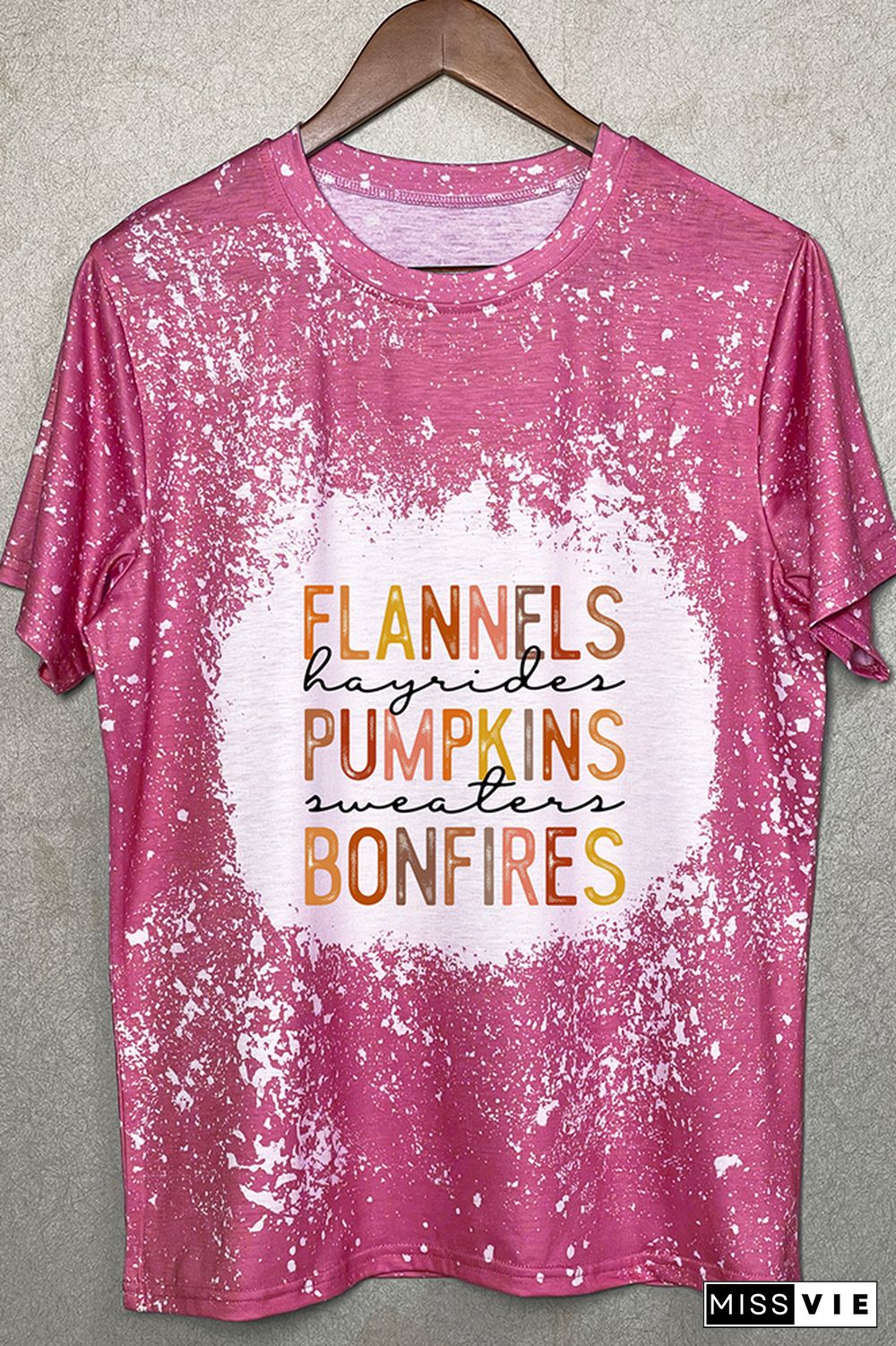 Flannels Hayrides Pumpkins Vintage Christmas Graphic Tee Wholesale