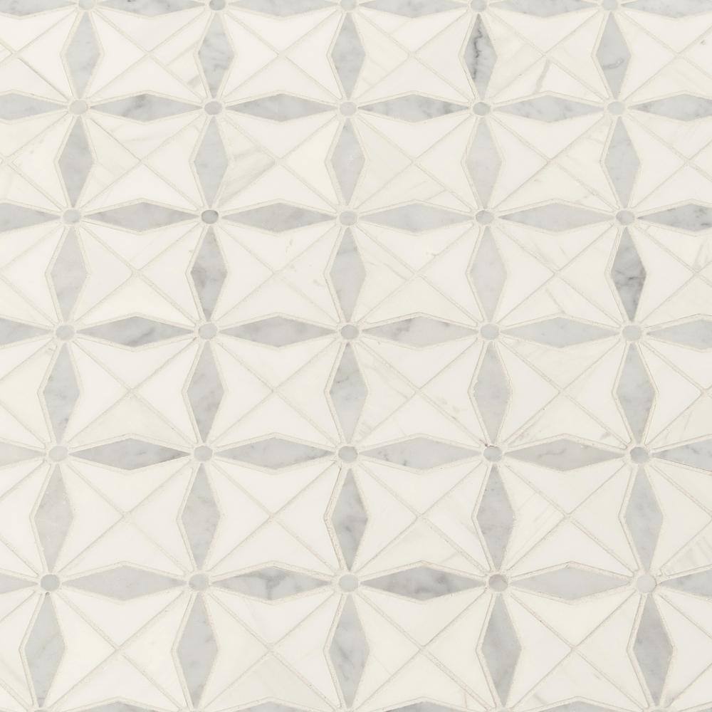 MSI Bianco Starlite Starlite 12 in. x 12 in. Polished Marble Floor and Wall Tile (10 sq. ft.Case) BIANDOL-STARP