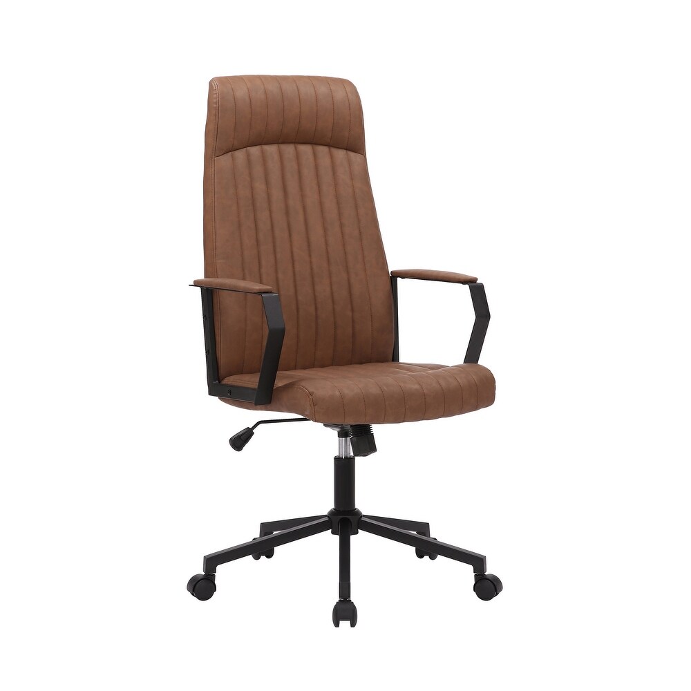 Porthos Home Shea Office Chair with Tilt Mechanism  PU Upholstery