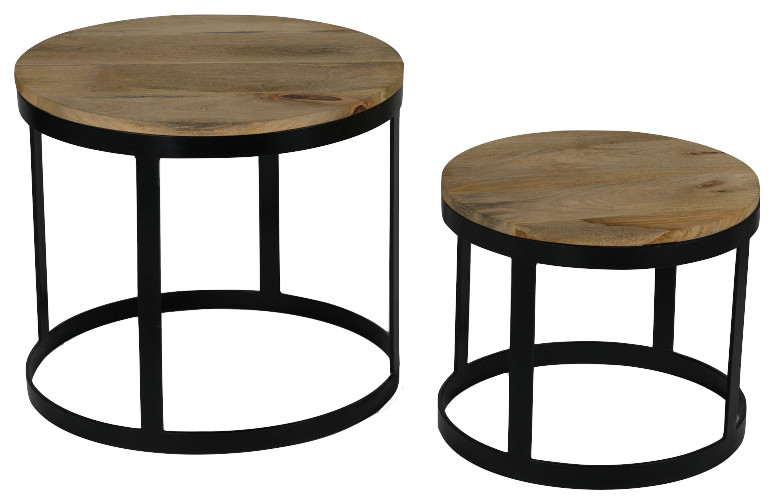 Acero Nesting Table Set of 2   Industrial   Coffee Table Sets   by Union Home  Houzz