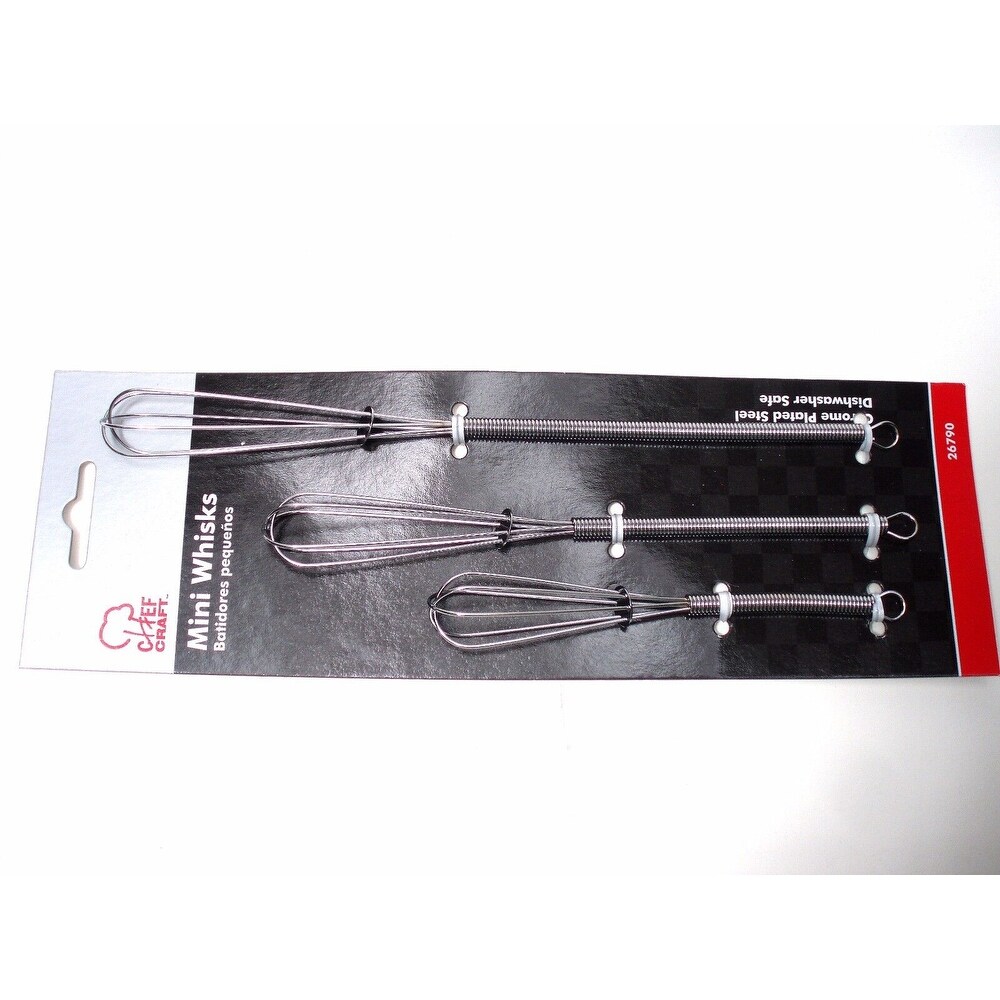 Set of 3 Mini Steel Whisks 5\