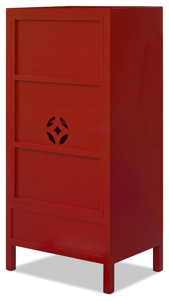 Red Elmwood Chinese Ming TV Armoire   Asian   Media Cabinets   by China Furniture and Arts  Houzz