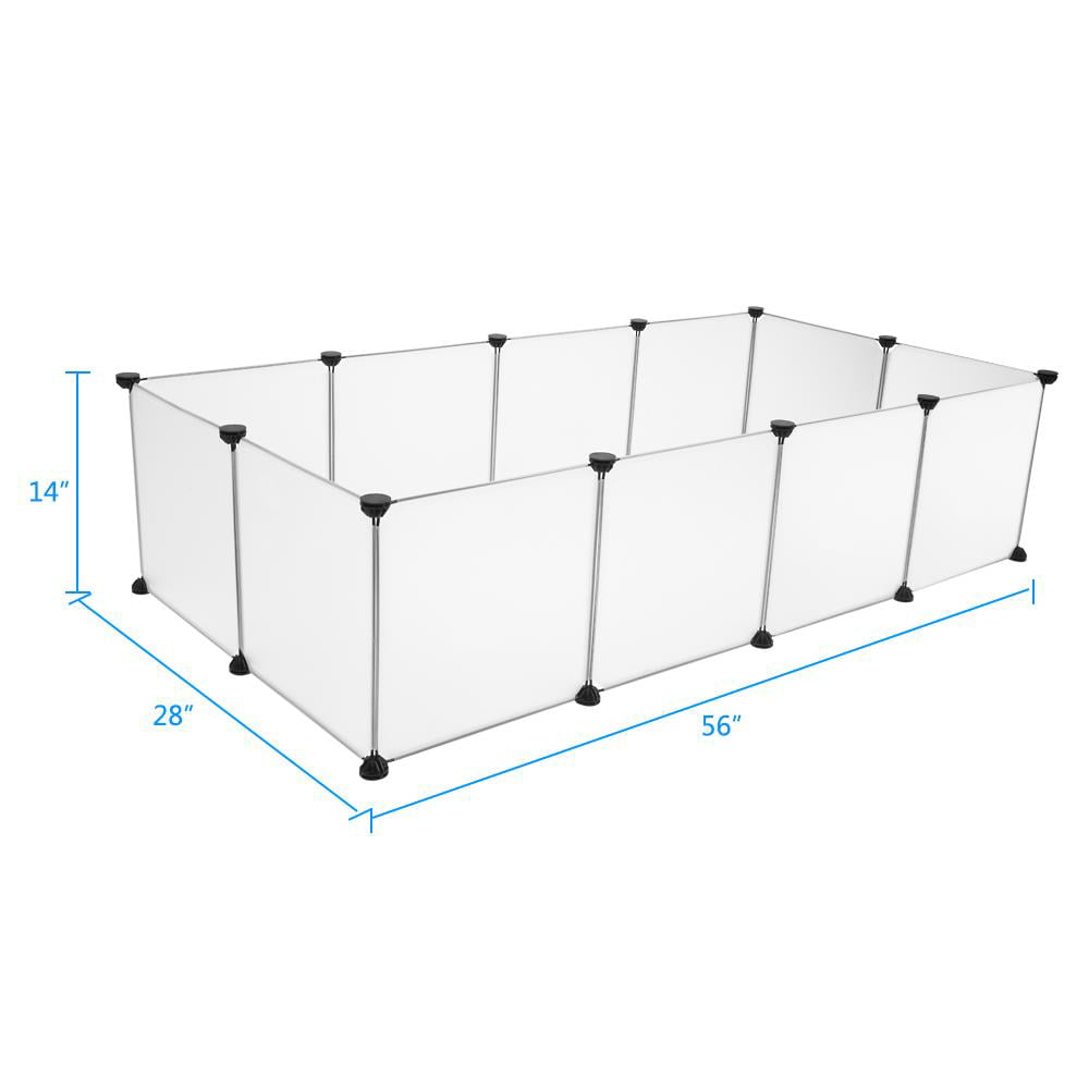 SalonMore Portable Large Plastic Yard Fence Small Animals Transparent