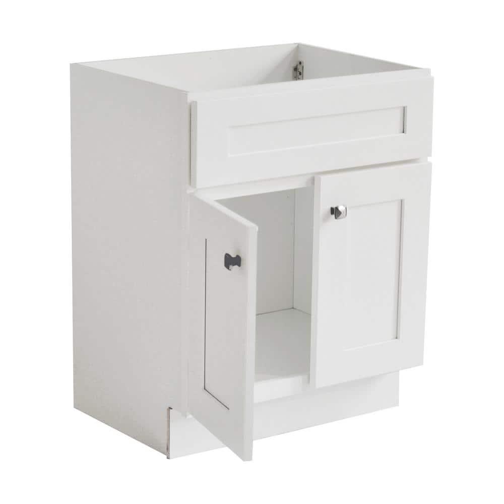 Design House Brookings 24 in W x 21 in D 2Door Shaker Style Bath Vanity Cabinet Only in White