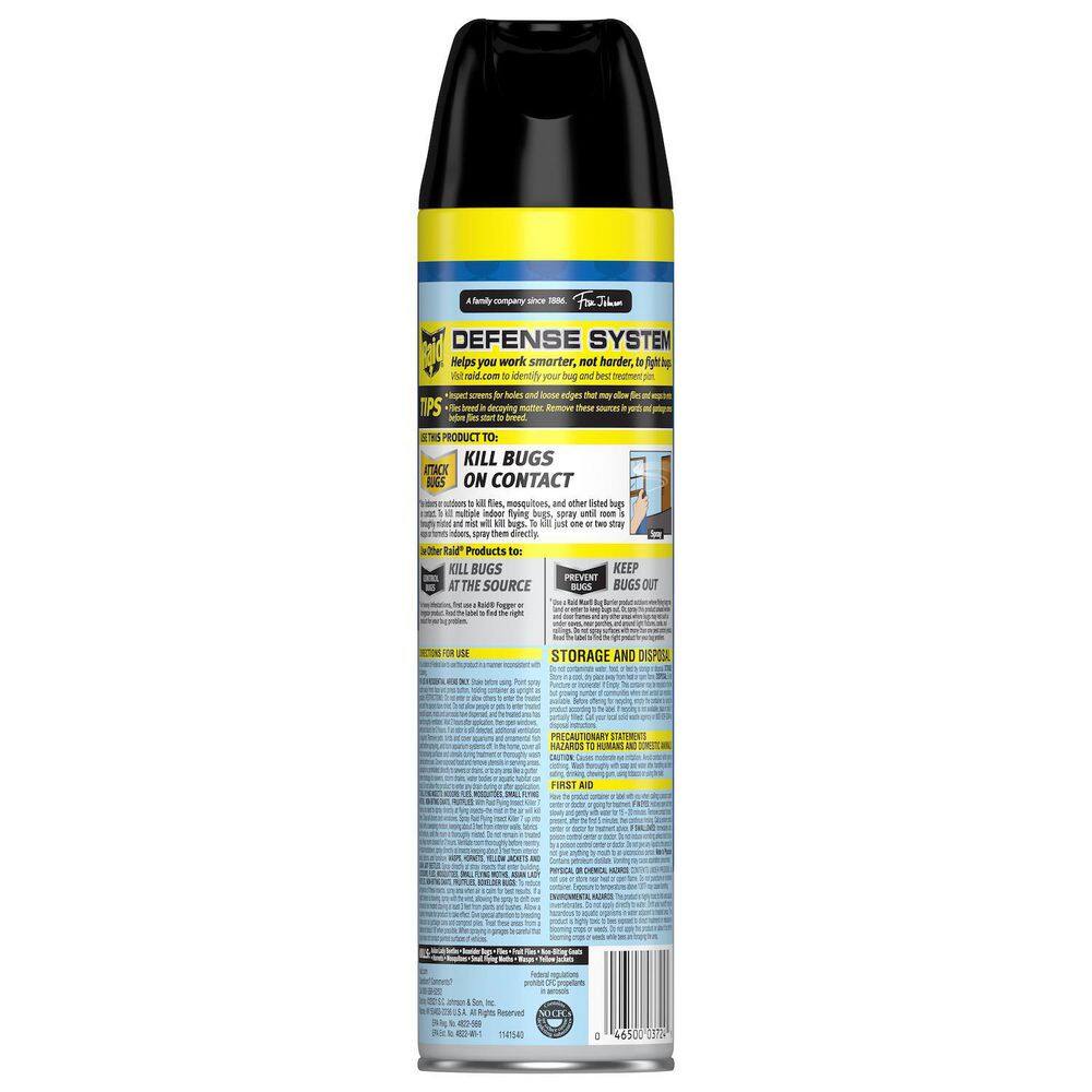 Raid 20 oz. Flying Insect Killer 7 Insecticide Aerosol Spray Outdoor Fresh SCJ337151