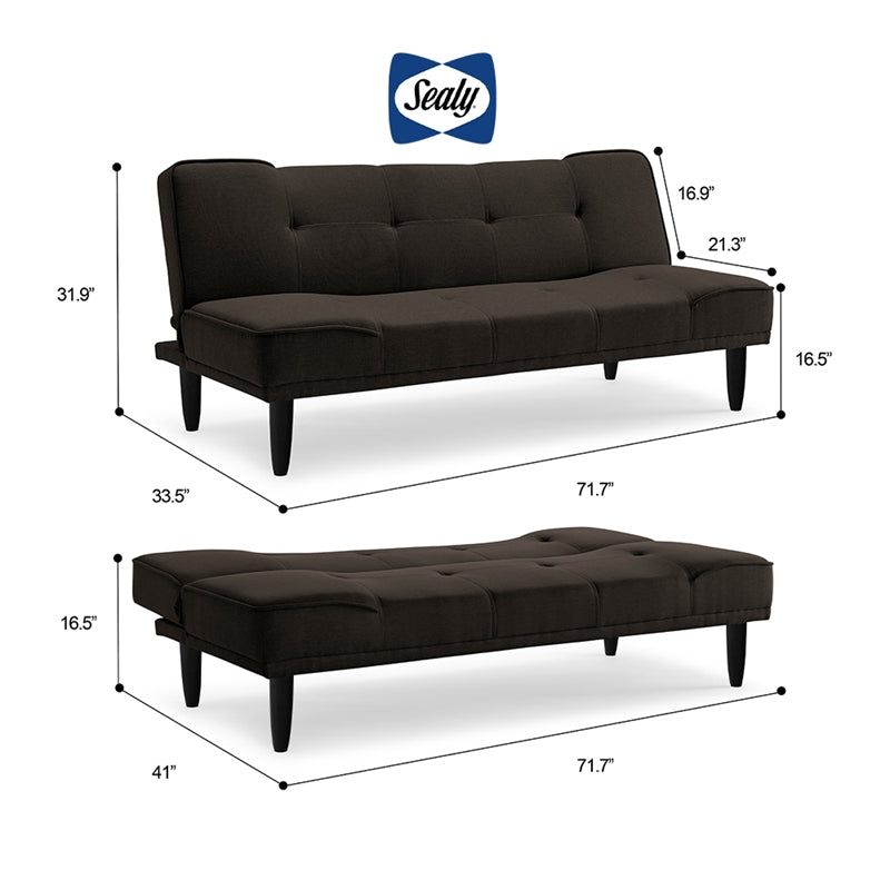 Miami Sofa Convertible in Heavenly Midnight by Sealy Sofa Convertibles