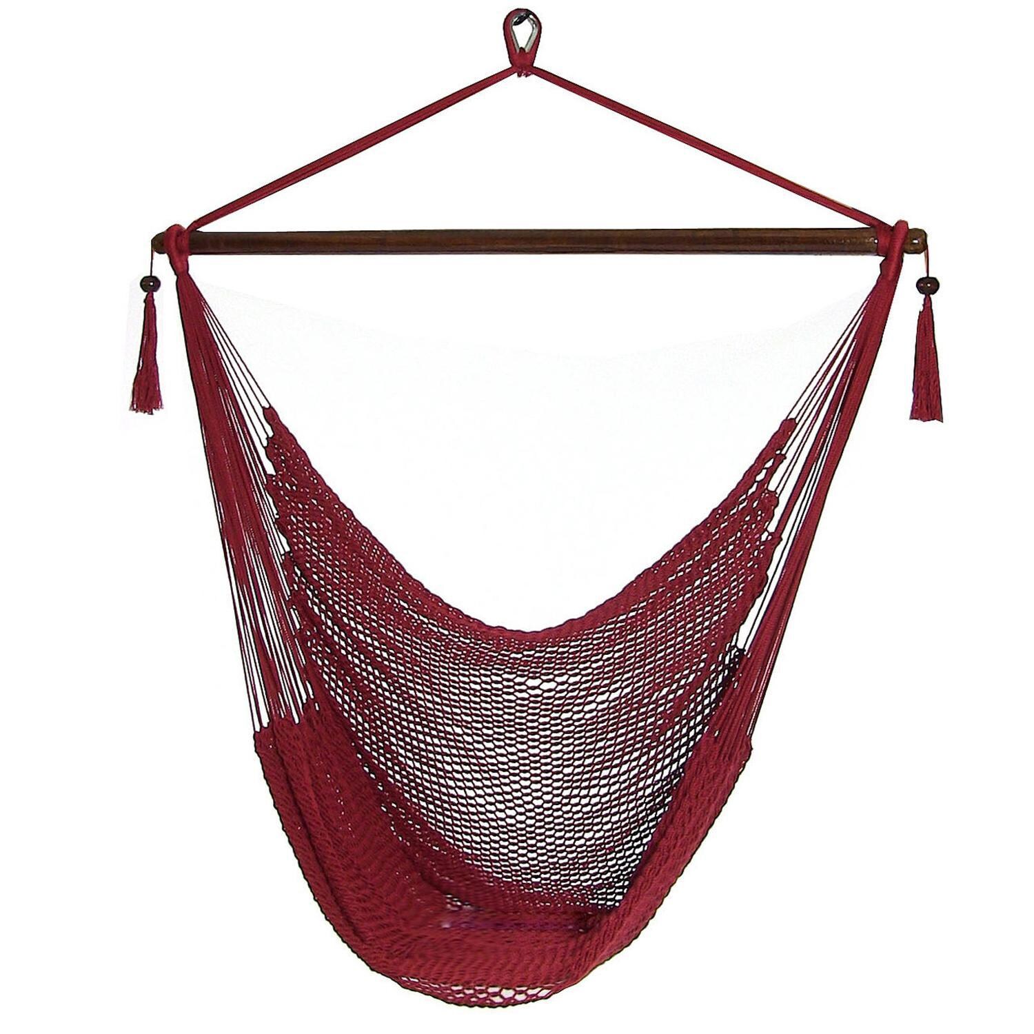 Ultimate Patio Extra Large Hanging Caribbean Hammock Chair w/ Adjustable Stand