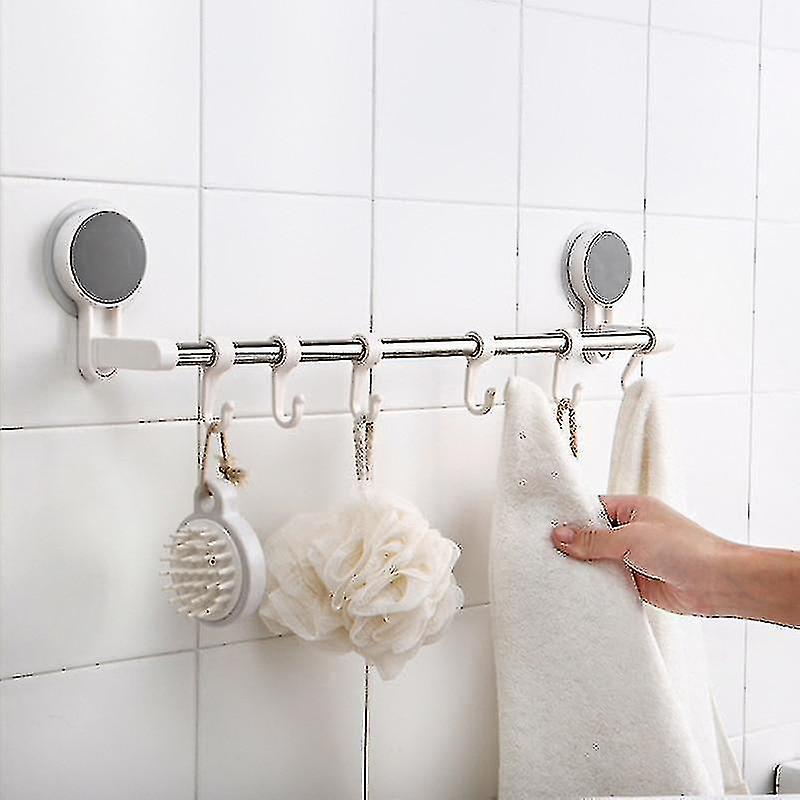 Hmwy-wall Mounted Kitchen Racks Bathroom Towel Hooks Self Adhesive No Drilling Stainless Steel Hanger