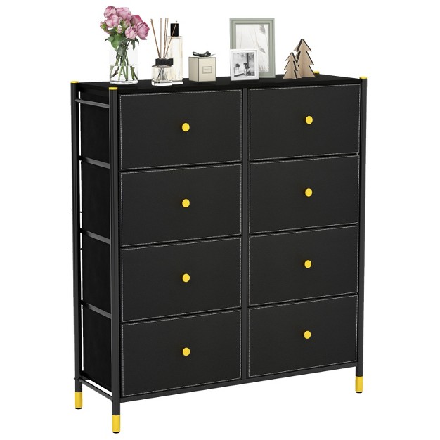 Costway 5 6 8 drawer Fabric Dresser Tower Wide Chest Of Drawers Storage Organizer Bedroom